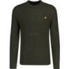 lylescott-grid-texture-jumper-moss-front